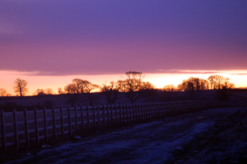 Dawn over the Ridgmont Bypass December 2008